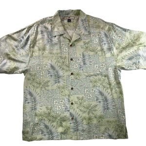 Tommy Bahama 100% Silk Men's Size XL Print Hawaiian Shirt Extra Large Floral